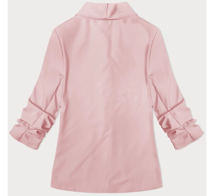 Tenké sako ve špinavě růžové barvě s nařasenými rukávy (22-356)
