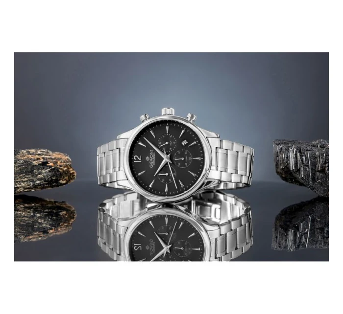 Pánské hodinky Giewont Chronograph Sapphire Silver GW6310-B2