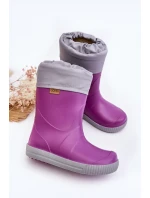 Dětské holinky s vycpávkou Snow Wave Gokids 981 fialové Dětské holinky s vycpávkou Snow Wave Gokids 981 fialové