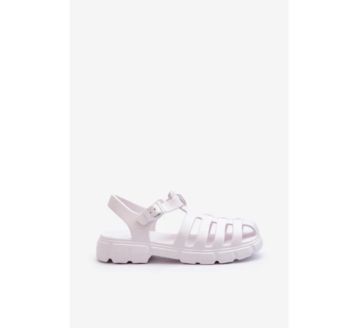 Dámské pěnové sandály římské bílé Gasaria Dámské pěnové sandály římské bílé Gasaria