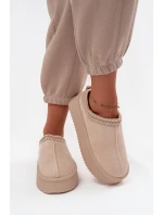 Dámské sněhule s výšivkou světle béžové model 21714839 - Boto