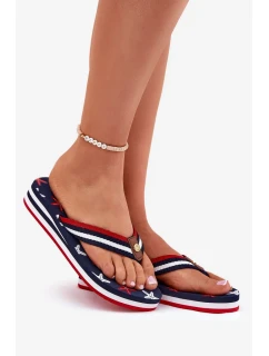 Dámské žabky na klínku Big Star – tmavě modré