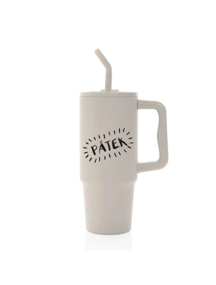 PÁTEK - béžový cestovní termohrnek 900 ml  