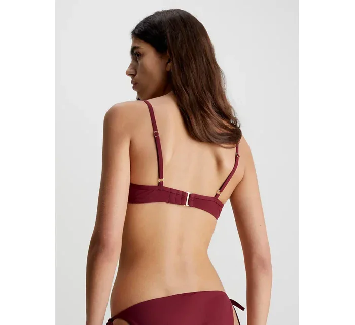 Dámská plavková podprsenka bikini KW0KW02278 XN0 bordó - Calvin Klein Dámská plavková podprsenka bikini KW0KW02278 XN0 bordó - Calvin Klein