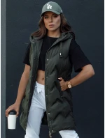 Dámská prošívaná vesta s kapucí zelená Dstreet model 21979838 - FashionStreet
