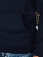 Pánská základní mikina s kapucí tmavě modrá FashionStreet BX5884