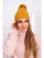 Fleecová čepice Waleria K307 hořčicová Fleecová čepice Waleria K307 hořčicová