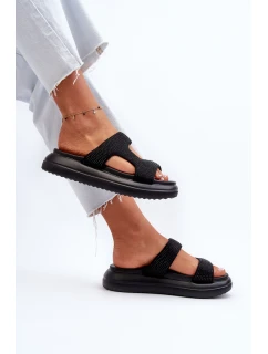 Ozdobené dámské sandály na platformě černé model 21656706 - Boto