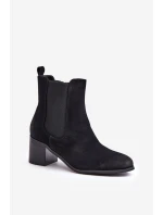 Zateplené dámské boty na podpatku černé Radeya Zateplené dámské boty na podpatku černé Radeya