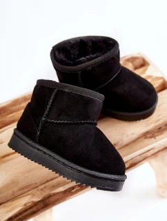 Dětské Teplé Sněhule Semišové černé Gooby