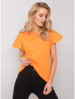 Oranžové dámské bavlněné tričko