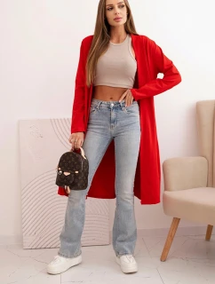 Dámský bavlněný cardigan model 22032248 červený - Kesi