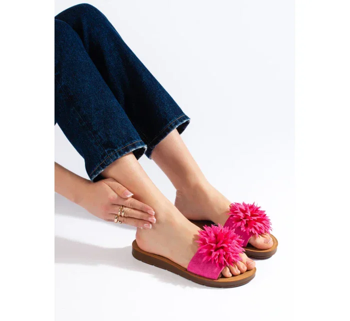 Praktické nazouváky fialové dámské bez podpatku Praktické nazouváky fialové dámské bez podpatku