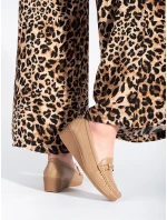 Designové mokasíny hnědé dámské na klínku Designové mokasíny hnědé dámské na klínku