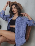 Dámské oversize tričko BLISS modré FashionStreet DY0369 Dámské oversize tričko BLISS modré FashionStreet DY0369