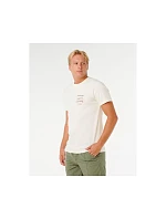 Pánské tričko RIP CURL Vaporcool Search 3 Stacks Tee, bílé Pánské tričko RIP CURL Vaporcool Search 3 Stacks Tee, bílé
