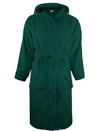 The One Towelling Bathrobe hooded Župan s kapucí 48.1021 dark green The One Towelling Bathrobe hooded Župan s kapucí 48.1021 dark green