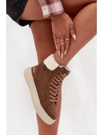 Dámské zimní boty s kožíškem Lee Cooper LCJ-25-01-3735 hnědé