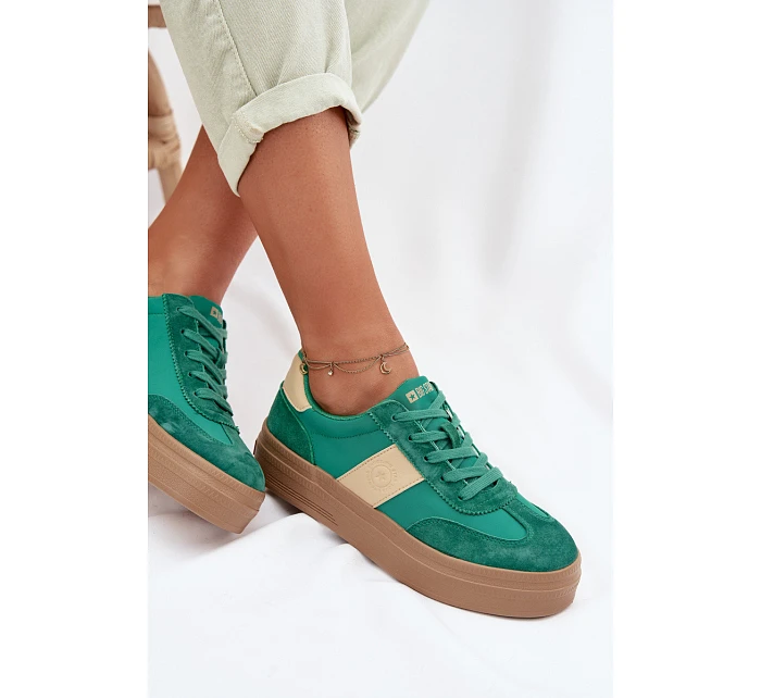 Dámské semišové tenisky Big Star model 22039990 Zelené - Big Star Shoes