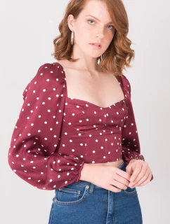Bluzka model 18484164 bordowy - FPrice