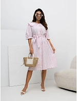 Šaty MI SK 32807 1.17P světle růžové