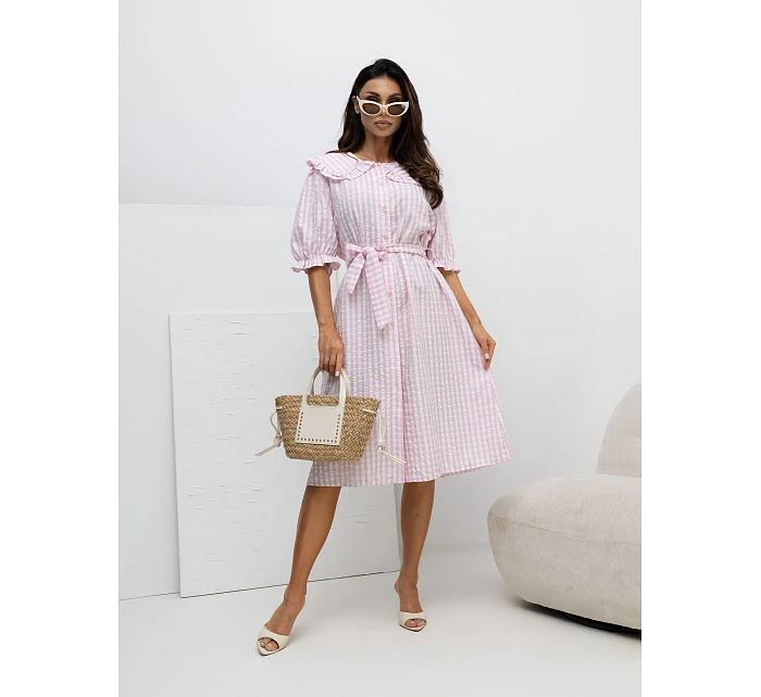 Šaty MI SK 32807 1.17P světle růžové