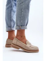 Dámské kožené mokasíny Zazoo, béžová Dámské kožené mokasíny Zazoo, béžová