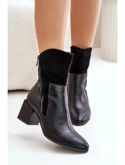 Zateplené Dámské Kotníkové Boty Na Podpatku Černé Relabina Zateplené Dámské Kotníkové Boty Na Podpatku Černé Relabina