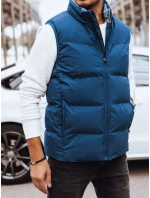 Pánská prošívaná modrá vesta Dstreet model 21971582 - FashionStreet Pánská prošívaná modrá vesta Dstreet model 21971582 - FashionStreet