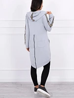 Mikina se zipem na zádech šedá