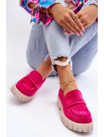 Dámské semišové nazouvací boty Fuchsie model 21623123 - Boto Dámské semišové nazouvací boty Fuchsie model 21623123 - Boto