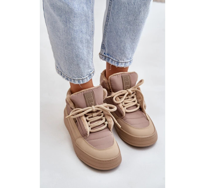 Dámské Sněhule Big Star model 21676092 Béžové - Big Star Shoes Dámské Sněhule Big Star model 21676092 Béžové - Big Star Shoes