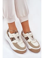 Dámské Tenisky Na Masivní Platformě Zvířecí Vzor Béžové Telanila Dámské Tenisky Na Masivní Platformě Zvířecí Vzor Béžové Telanila