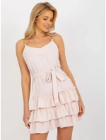 Dámské šaty LK SK světle růžová model 18171212 - FPrice Dámské šaty LK SK světle růžová model 18171212 - FPrice