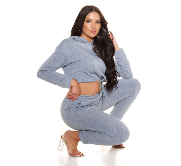 Sexy Sporty 2Piece Set-Crop Hoodie and Pants