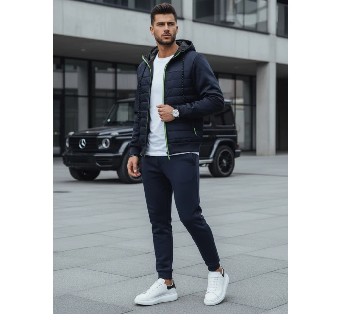 FashionStreet pánská tmavě modrá prošívaná přechodná bunda TX4392