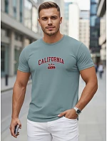 Tshirt męski bawełniany z nadrukiem California petrol model 22316134 - FashionStreet