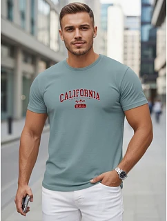 Tshirt męski bawełniany z nadrukiem California petrol model 22316134 - FashionStreet
