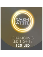 VÁNOČNÍ STROMEK SVĚTLA VENKOVNÍ/VNITŘNÍ SVĚTELNÝ ZÁVĚS 120 VEDL 300X60CM S DÁLKOVÝM OVLÁDÁNÍM TEPLÁ BÍLÁ