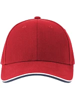 Atlantis Headwear Pilot Piping Sandwich-S 6 panelová těžká sandwich křiltovka 33.0274 red Atlantis Headwear Pilot Piping Sandwich-S 6 panelová těžká sandwich křiltovka 33.0274 red