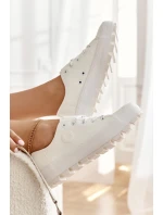 Módní lakované tenisky Big Star KK274045 Bílá Módní lakované tenisky Big Star KK274045 Bílá