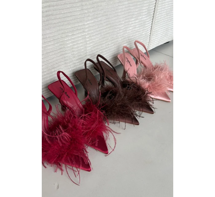 Lodičky s a patou růžové model 21715224 - Boto