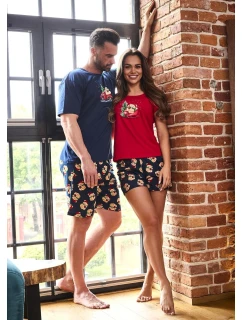 model 21416897 Teddy 2 cr/r Vánoce S2XL dámské pyžamo - Cornette