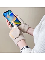 Dámské/dětské zimní rukavice telefonní rukavice - bílé dámské