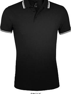 SOL'S Pasadena Men Pánské piqué polo 25.0577 black/white