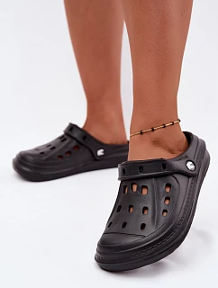 Dámské pěnové pantofle Černé Cobble