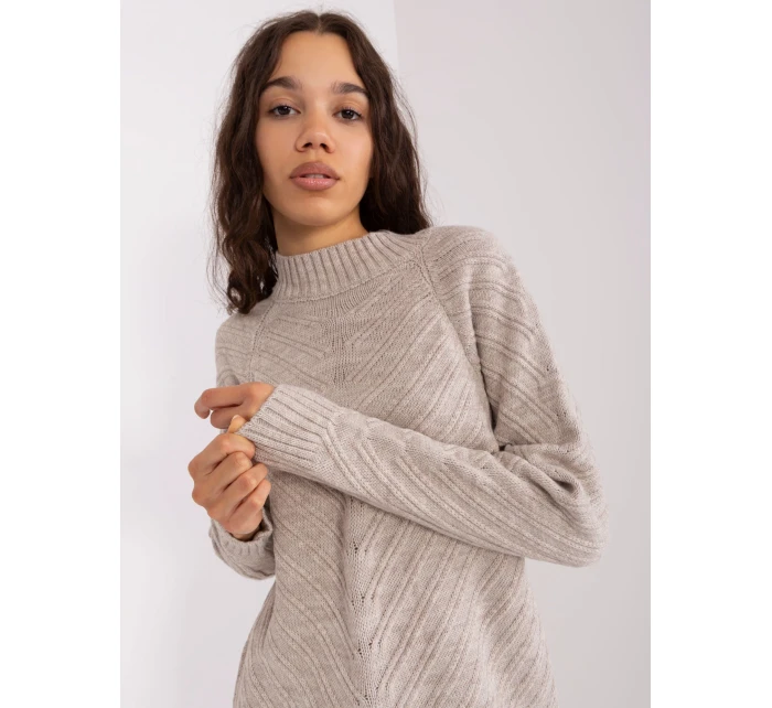 Sweter BA SW model 19901859 beżowy - FPrice Sweter BA SW model 19901859 beżowy - FPrice