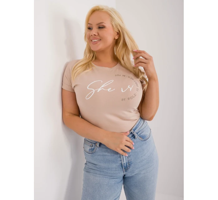 T shirt RV TS model 19920604 beżowy - FPrice