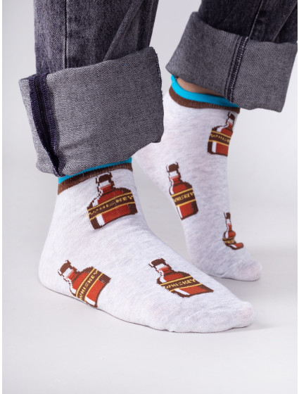 Yoclub Bavlněné ponožky Vzory Barvy SKS-0086F-C300 Grey