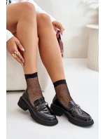 Dámské Lakované Mokasíny Loafersy S Ozdobou D&A Černé Dámské Lakované Mokasíny Loafersy S Ozdobou D&A Černé